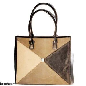 Diane Von Furstenburg Bag Suede Leather Tote Shoulder Handbag WOMAN'S WOMEN'S